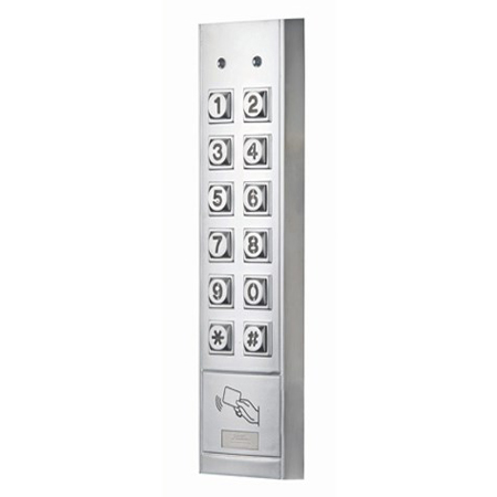 KP-300 Alarm Controls Mullion Mount Vandal Resistant Weatherproof Digital Keypad with Built-In Card Reader
