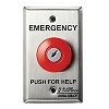 KR-5-5 Alarm Controls Latching Operator Key Reset 1 N/O Pair Emergency Panic Station - 1-3/4" Stainless Steel Plate