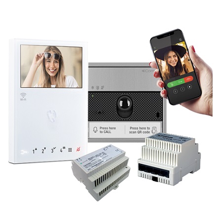 KVU8508 Comelit Surface-Mounted Single-Family Ultra Kit, VIP Mini Slave GW