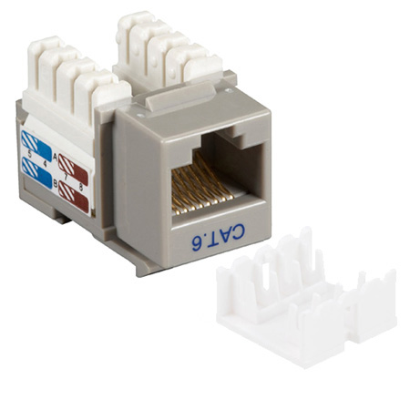 KYSTN-CAT6-GY Pro's Kit 7KJ8-C6USGY-Y CAT6 RJ45 Punch Down Keystone Jack - Gray