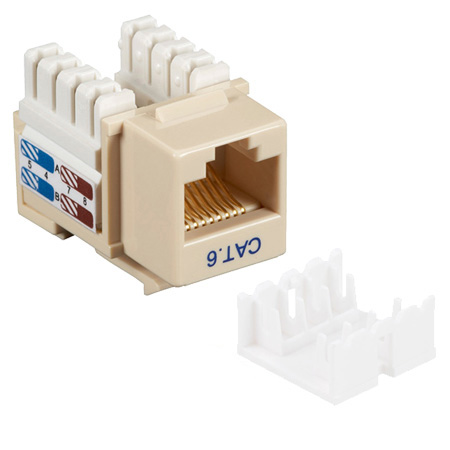 KYSTN-CAT6-IV Pro's Kit 7KJ8-C6USIV-Y CAT6 RJ45 Punch Down Keystone Jack - Ivory