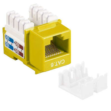 KYSTN-CAT6-YL Pro's Kit 7KJ8-C6USYL-Y CAT6 RJ45 Punch Down Keystone Jack - Yellow