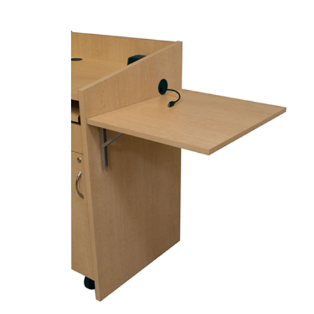 L2-FLIPSHELF-GC Middle Atlantic L2 Series Flip Up Shelf 21" W Grained Dark Cherry Melamine