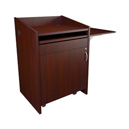 L2LDC2FCMGC Middle Atlantic Pre-Configured L2 Series Lectern 28" W 25" D with Connectivity and Flip Up Shelf