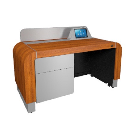 L7-F61A-WD-SLHB3 Middle Atlantic L7 Series Lectern in Glamour Cherry with Silver Accents