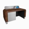 Show product details for L7-F61A-WD-SLHB9 Middle Atlantic L7 Series Lectern in Montana Walnut with Silver Accents