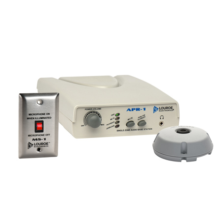 LE-380 Louroe Electronics ASK-4  #601 Single Zone Base Station w/ A Microphone w/ Mute Switch