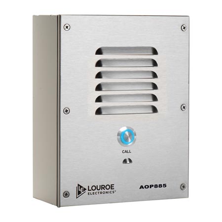 LE-885 Louroe Electronics DigiFact 885 Outdoor 4" Two-way IP Speaker/Microphone with Push Button Wall Mount