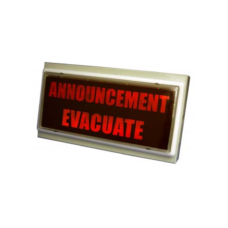 LEMD-M Cooper Wheelock LED Illuminated Announcement/Evacuate Message Display