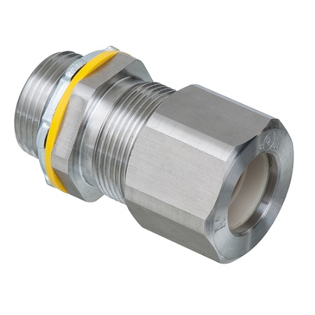 LPCG757SS-10 Arlington Industries Low-Profile Strain Relief Stainless Steel Cord Connector - Pack of 10