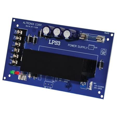 LPS3 Altronix Linear Power Supply/Charger - 12VDC/24VDC@2.5amp - 5amp on Demand