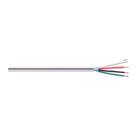 LUQSHLP Remee 22 AWG 2 Conductors Shielded 12 AWG 2 Conductors Unshielded Stranded Bare Copper CL3P Plenum Access Control Composite Cable - 1000' Reel - White with Brown Stripe
