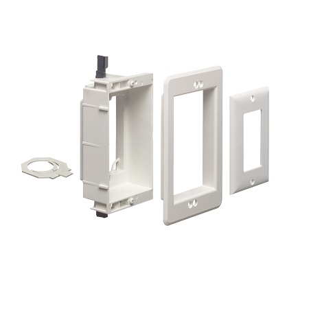 LVU1W Arlington Industries Single Gang Recessed Low-Voltage Mounting Bracket