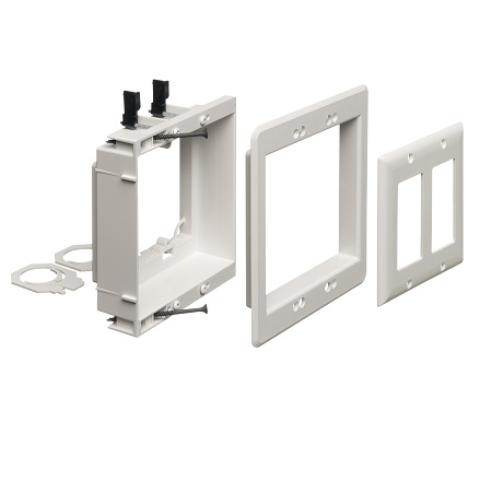 LVU2W Arlington Industries 2-Gang Recessed Low-Voltage Mounting Bracket