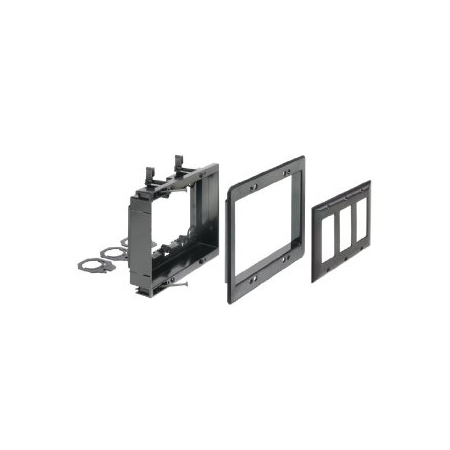 LVU3BL Arlington Industries 3-Gang Recessed Low-Voltage Mounting Bracket - Black