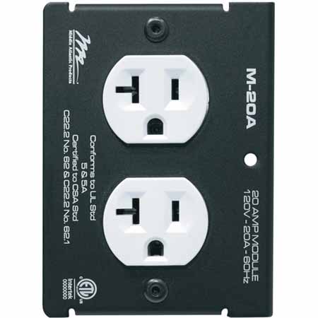 M-20A Middle Atlantic 20 AMP MPR Duplex Module
