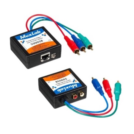 500058-2PK MuxLab Component Video/Stereo Audio Balun - Male - 2-Pack