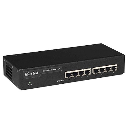 500300 MuxLab CATV Distribution Hub 8 Ports - 110V