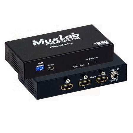500425 Muxlab HDMI 1x2 Splitter 4K/60
