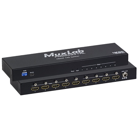 500427 Muxlab HDMI 1x8 Splitter 4K/60