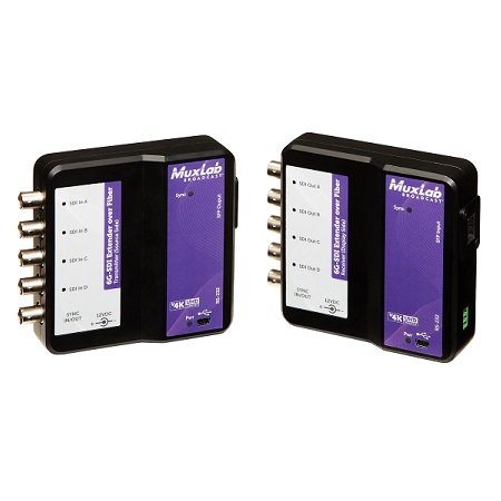 500732-SM10 Muxlab 6G-SDI Extender Over Fiber Kit (SM 10KM)