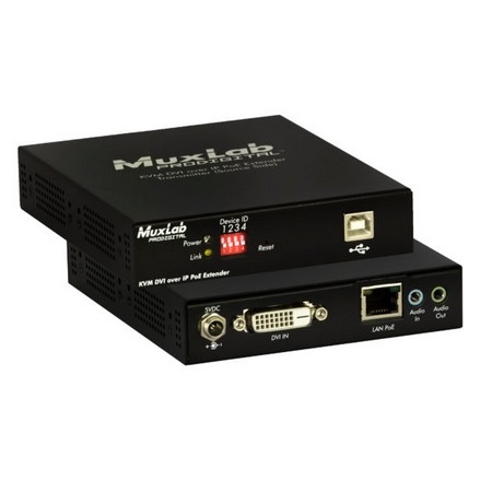 500771-TX Muxlab DVI / USB2.0 KVM over IP PoE Extender