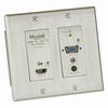 500773-TX-WH Muxlab HDMI / VGA over IP 4K PoE Wall Plate