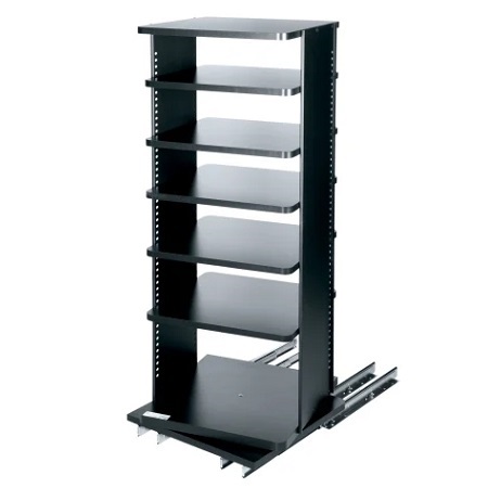 ASR-48 Middle Atlantic Adjustable Slide Out Rotating Shelving System Useable Height, 18" Deep - 7 Shelves