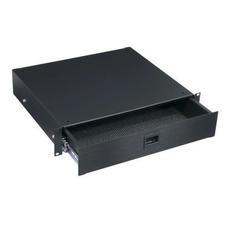 D2 Middle Atlantic 2 Space (3-1/2") Rack Drawer - Black Brushed Finish