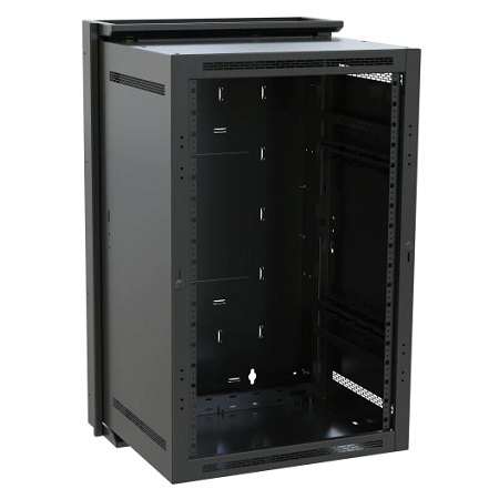 DWR-18-17 Middle Atlantic 18 Space DWR Sectional Wall Mount Rack (Black)