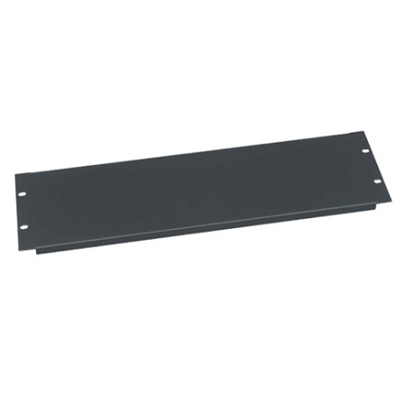 EB3 Middle Atlantic EB Series Flanged Blank Panel 3 Space (5 1/4 Inch) Black Powder Coat Finish