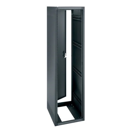 ERK-3525KD Middle Atlantic 35 Space (61 1/4 Inch), 25 Inch Deep Ready To Assemble Stand Alone Rack with Rear Door, Black Finish