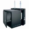 Show product details for EWR-8-17SD Middle Atlantic 8 Space (14 Inch) EWR Economic Sectional Wall Rack With Solid Front Door, Black Finish