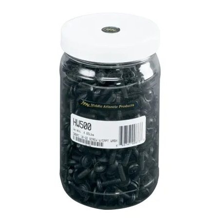 HW500 Middle Atlantic 500 Pieces Phillips 10/32 Captive Cup Washer Packed In A Resealable Jar