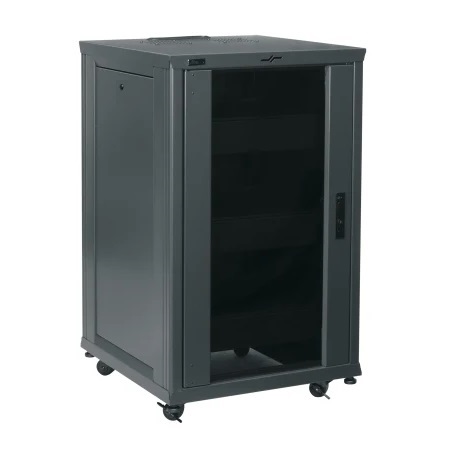 IRCS-1824 Middle Atlantic RCS Series 18U Rack Enclosure w/ 3 Shelves Pre-installed - 24 Inch Deep - Metallic Grey - International Version