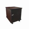 Show product details for MFR-1227GC Middle Atlantic Mobile Furniture Rack, 12 Space, 27 Inch Deep, Melamine, Plexi Door, Grained Dark Cherry