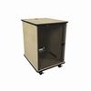 Show product details for MFR-2027KM Middle Atlantic Mobile Furniture Rack, 20 Space, 27 Inch Deep, Melamine, Plexi Door, Knotted Maple