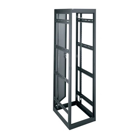MRK-4436 Middle Atlantic 44 Space (77 Inch), 36 Inch Deep Gangable Rack with Rear Door, Black Finish