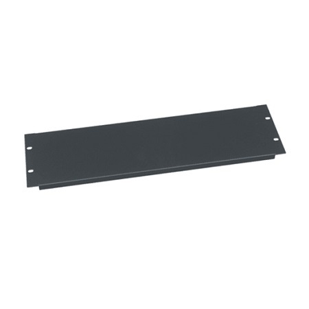 PBL-3 Middle Atlantic 3 Space 5 1/4" Flanged Aluminum Blank Panel - Black Powder Coat Finish