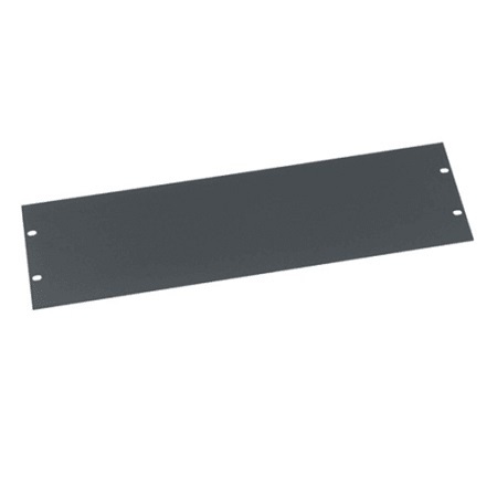 PHBL-3 Middle Atlantic 3 Space (5 1/4 Inch) Flat, 1/8 Inch Thick Aluminum Blank Panel, Black Powder Coat Finish