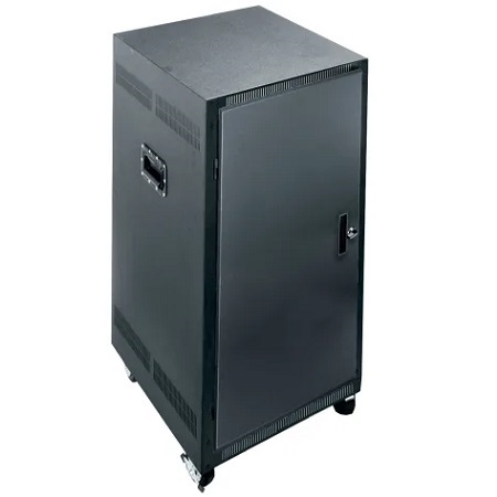 PTRK-2726 Middle Atlantic 27 Space (47 1/4 Inch) 26 Inch Deep Portable Rolling Rack with Locking Front and Rear Doors