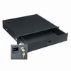 Show product details for TD2LK Middle Atlantic 2 Space (3 1/2 Inch) Rack Drawer, Black Textured Finish with Keylock