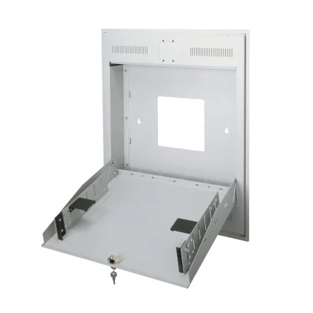 TOR-2-20RP Middle Atlantic 2 Space Recess Mount Tilt Out Wall Rack, 20 Inch Useable Depth, Putty Finish