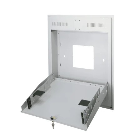 TOR-3-20RP Middle Atlantic 3 Space Recess Mount Tilt Out Wall Rack, 20 Inch Useable Depth, Putty Finish