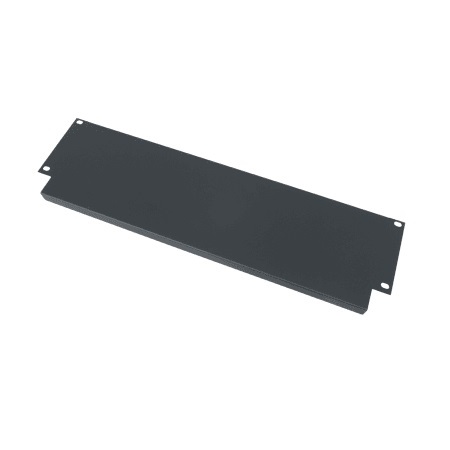 UFAF-3 Middle Atlantic 3 Space (5 1/4 Inch) Flanged Blank Panel, for UFA Series Shelf, Black Powder-Coat Finish
