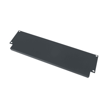 UFAF-4 Middle Atlantic 4 Space (7 Inch) Flanged Blank Panel, for UFA Series Shelf, Black Powder-Coat Finish