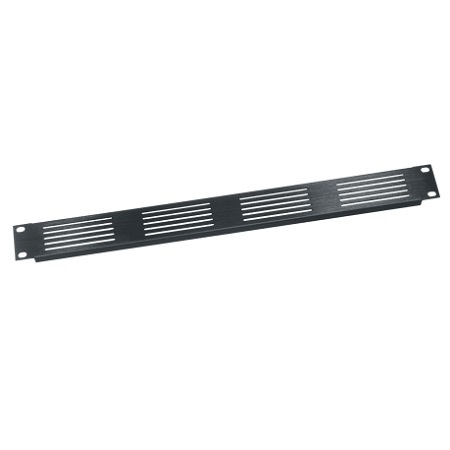 VTP-1 Middle Atlantic 1 Space (1 3/4 Inch) Slotted Vent Panel, Black Brushed Finish