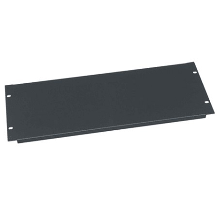 WSB4 Middle Atlantic 4 Space (7 Inch) Flanged Steel Blank Panel, Black Wrinkle Finish