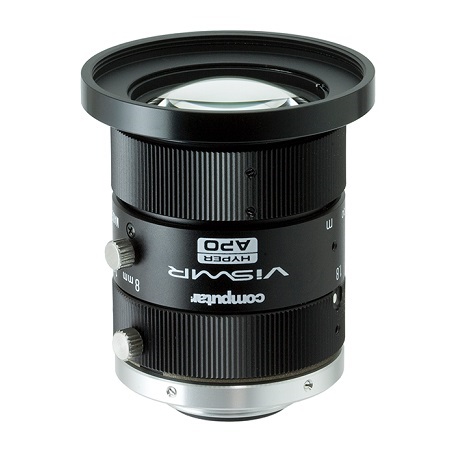 M0818-APVSW Computar 2/3" C-Mount 8mm F/1.8 Manual Iris Visible + SWIR Broadband Lens