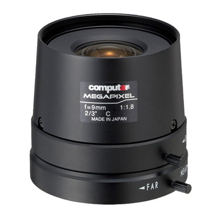 M0918FIC-MP Computar 2/3" C-Mount 9mm F/1.8 5 Megapixel Manual Iris Lens